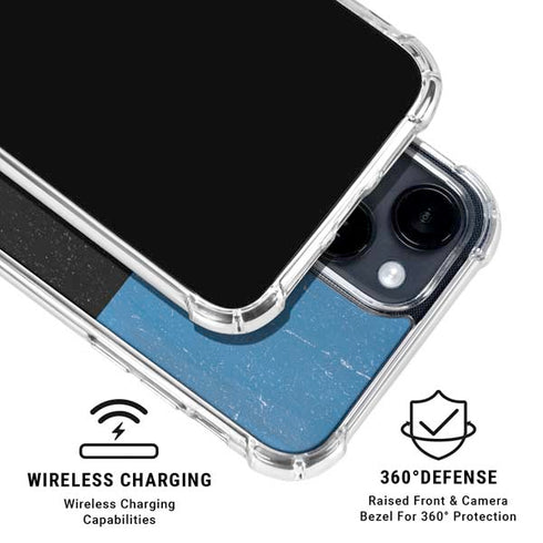 Estonia Flag Distressed iPhone 15 Clear Case